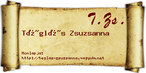 Téglás Zsuzsanna névjegykártya