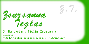zsuzsanna teglas business card